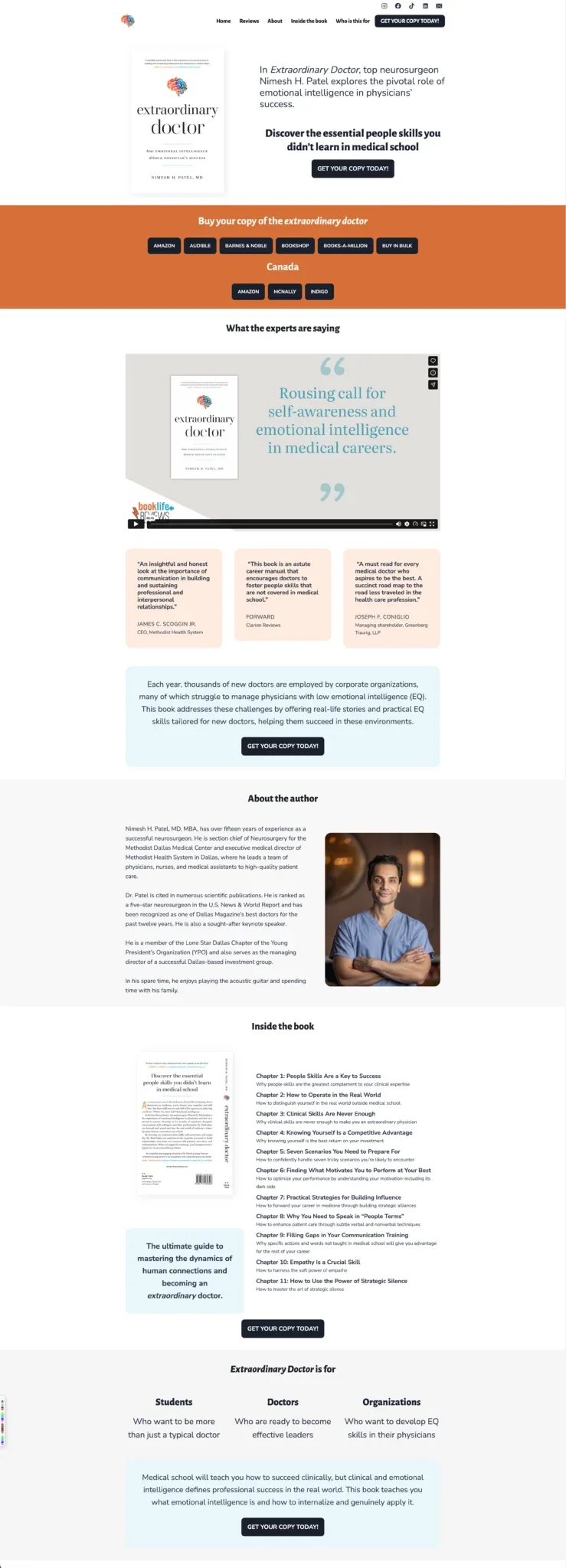 Extraordinary Doctor book launch website